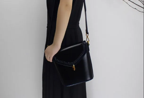 Genuine Leather bucket bag shoulder bag for women leather crossbody bag
