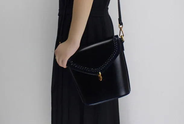 Genuine Leather bucket bag shoulder bag for women leather crossbody bag