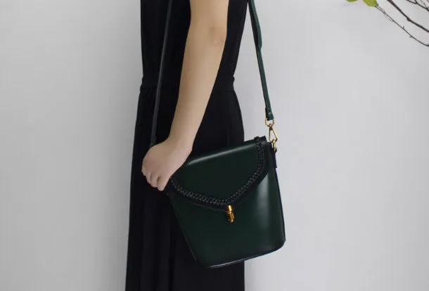 Genuine Leather bucket bag shoulder bag for women leather crossbody bag