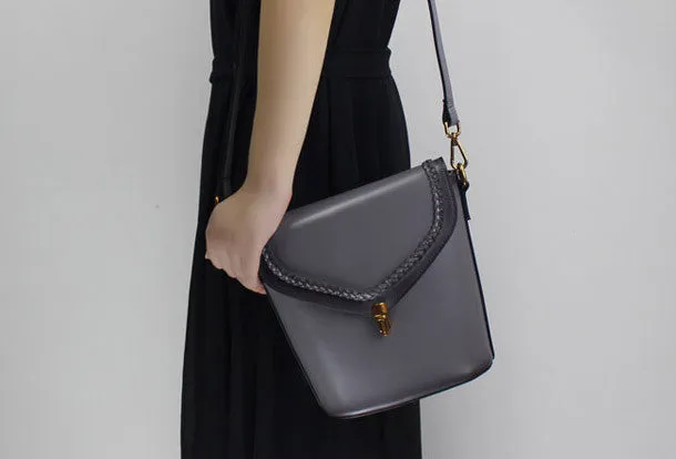 Genuine Leather bucket bag shoulder bag for women leather crossbody bag