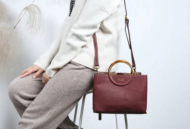 Genuine Leather Cute Handbag Crossbody Bag Shoulder Bag Women Leather Purse