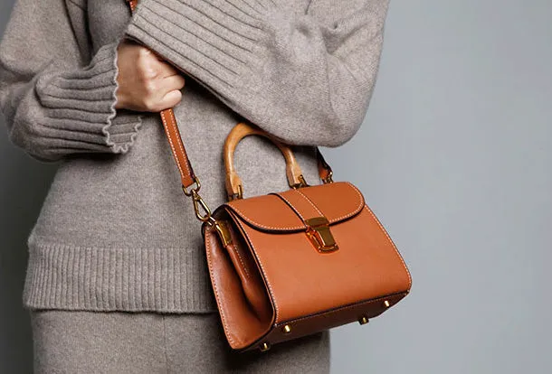 Genuine Leather Cute Handbag Crossbody Bag Shoulder Bag Women Leather Purse