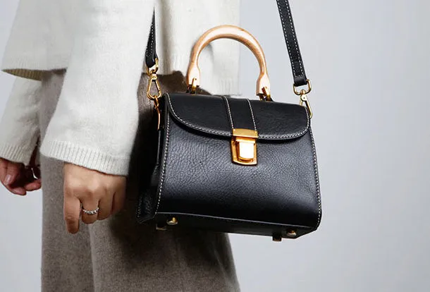 Genuine Leather Cute Handbag Crossbody Bag Shoulder Bag Women Leather Purse