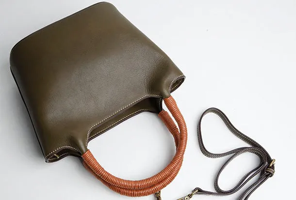 Genuine Leather Cute Handbag Crossbody Bag Shoulder Bag Women Leather Purse