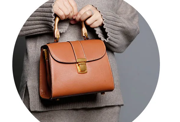 Genuine Leather Cute Handbag Crossbody Bag Shoulder Bag Women Leather Purse