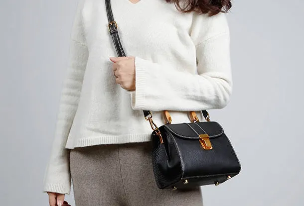 Genuine Leather Cute Handbag Crossbody Bag Shoulder Bag Women Leather Purse