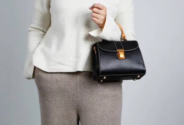 Genuine Leather Cute Handbag Crossbody Bag Shoulder Bag Women Leather Purse