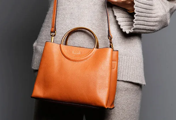 Genuine Leather Cute Handbag Crossbody Bag Shoulder Bag Women Leather Purse