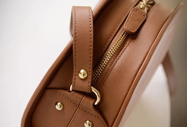 Genuine Leather Half Moon Bag Purse Crossbody Bag Shoulder Bag Purse For Women