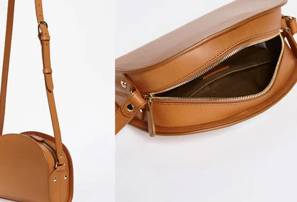 Genuine Leather Half Moon Bag Purse Crossbody Bag Shoulder Bag Purse For Women