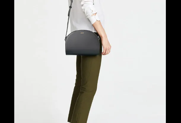 Genuine Leather Half Moon Bag Purse Crossbody Bag Shoulder Bag Purse For Women
