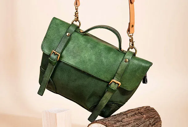 Genuine Leather Handbag Messenger Bag Crossbody Bag Shoulder Bag Purse For Women