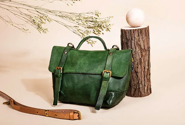Genuine Leather Handbag Messenger Bag Crossbody Bag Shoulder Bag Purse For Women