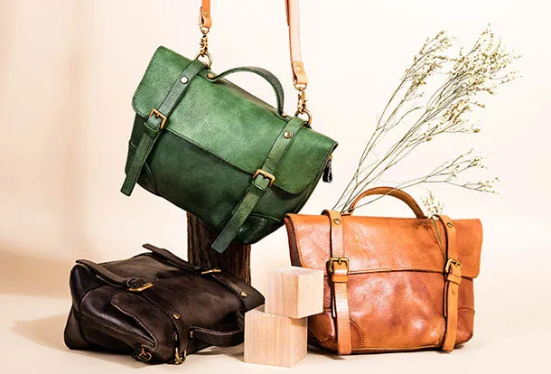 Genuine Leather Handbag Messenger Bag Crossbody Bag Shoulder Bag Purse For Women