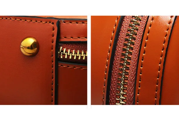 Genuine Leather round crossbodybag handbag shoulder bag for women leather bag