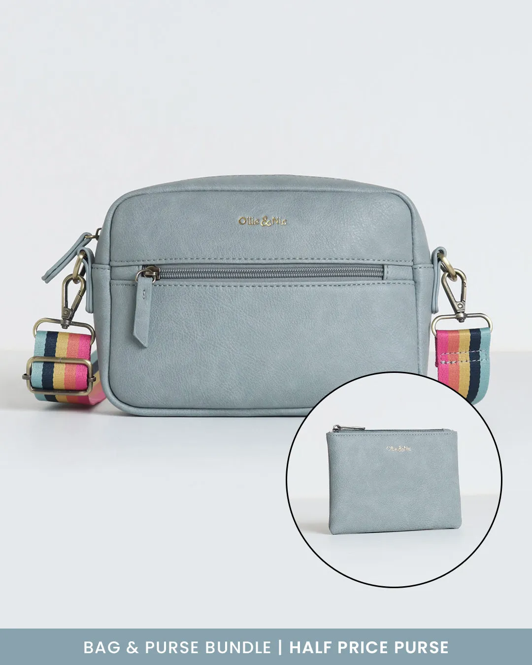 Gigi Crossbody & Purse Bundle - Duck Egg