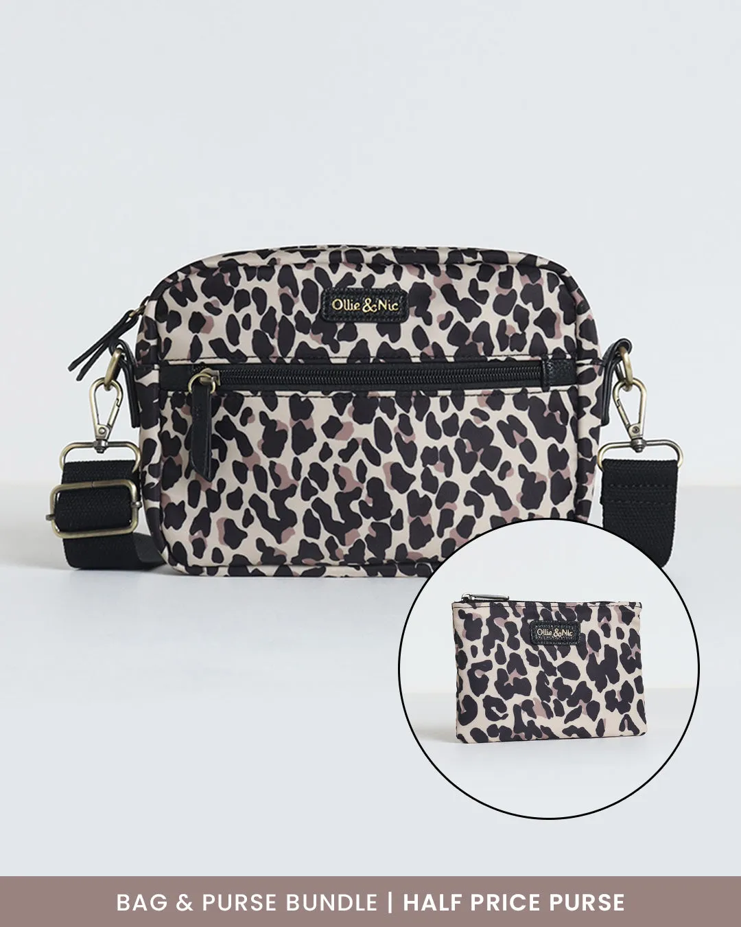 Gigi Crossbody & Purse Bundle - Leopard