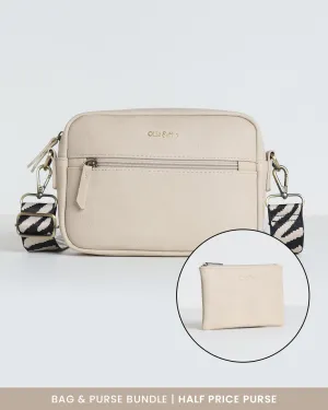 Gigi Crossbody & Purse Bundle - Pebble