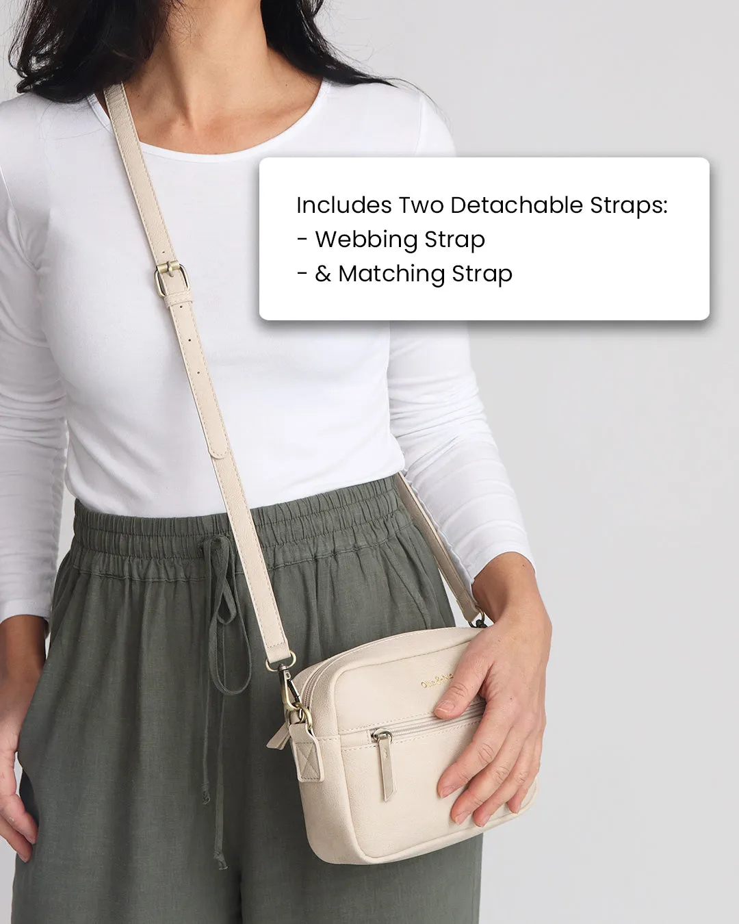 Gigi Crossbody & Purse Bundle - Pebble