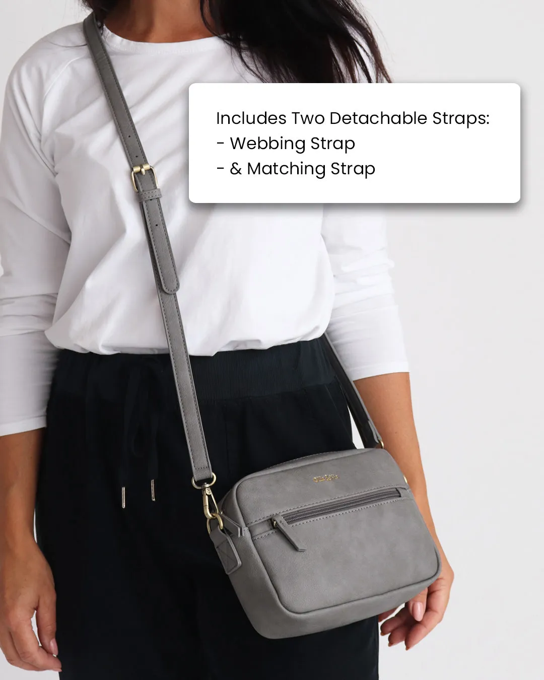 Gigi Crossbody - Dark Grey
