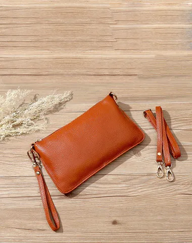 Green Leather Wristlet Wallet Womens Small Minimalist Shoulder Purse Zip Crossbody Purse Slim Shoulder Bag for Women