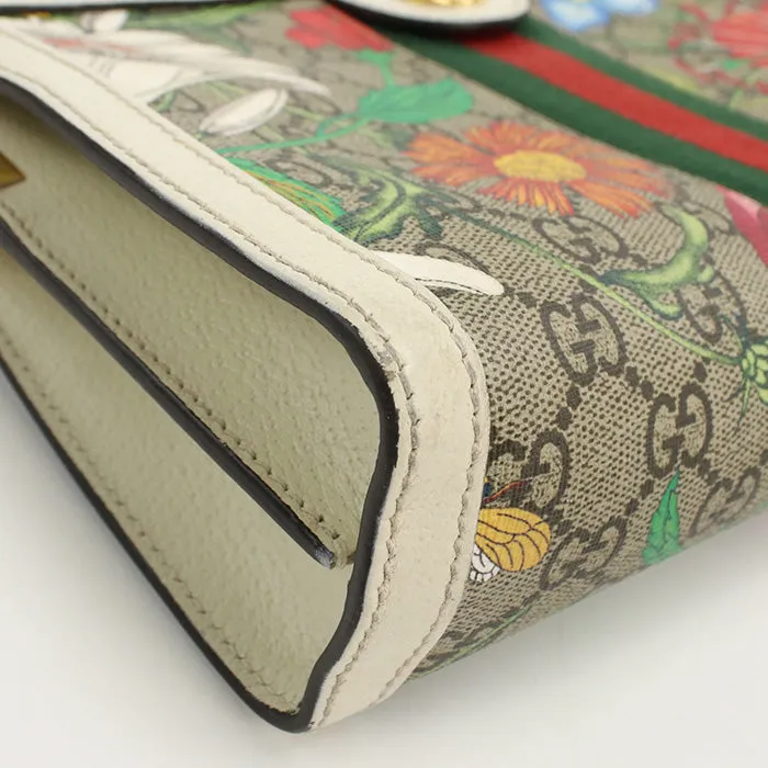 GUCCI 503877 Shoulder Bag Ophidia flower pattern Small ChainShoulder Bag GG Supreme Canvas,leather Multicolor Women
