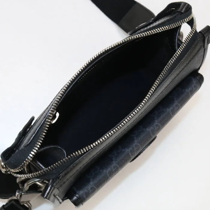 GUCCI 674164 Shoulder Bag Interlocking G Messenger bag GG Supreme Canvas,leather black mens