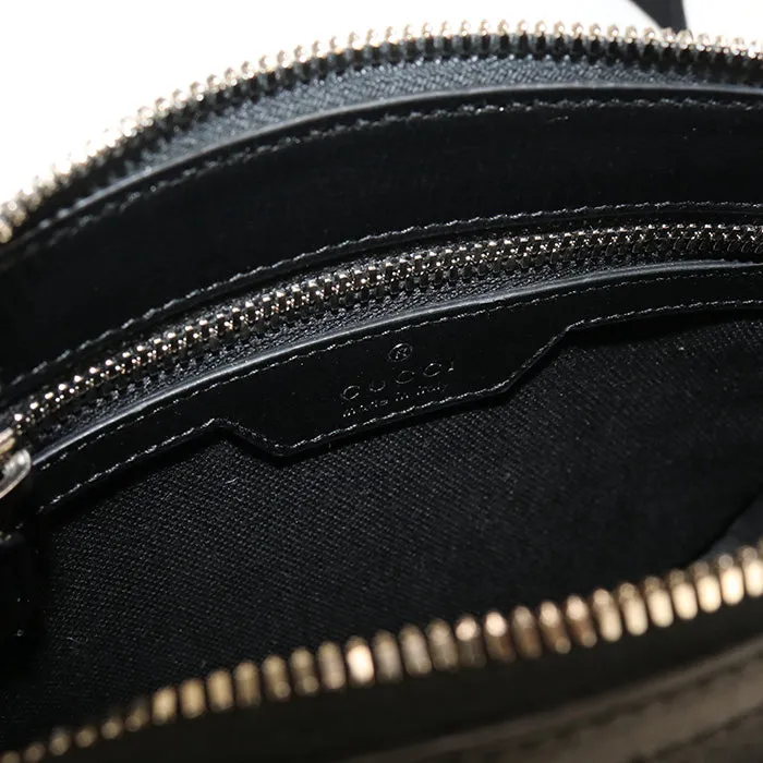 GUCCI 674164 Shoulder Bag Interlocking G Messenger bag GG Supreme Canvas,leather black mens