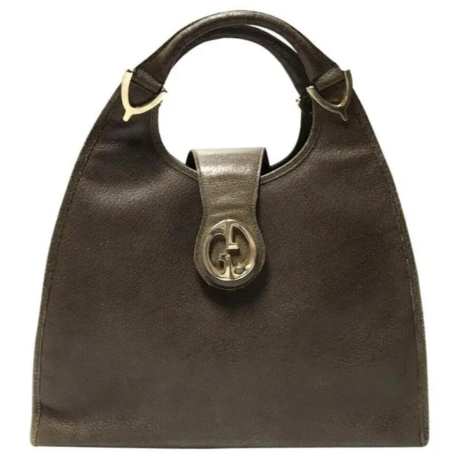 Gucci Bag Shoulder Structured Top Handle Browngold Gg