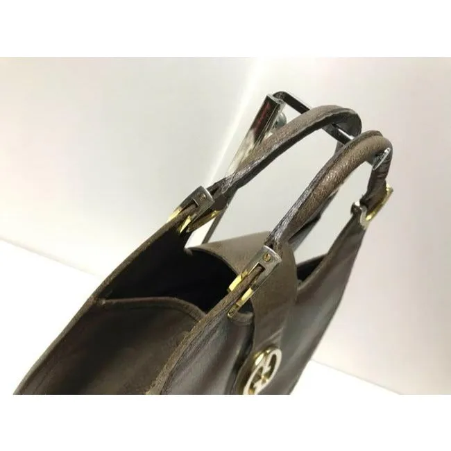 Gucci Bag Shoulder Structured Top Handle Browngold Gg