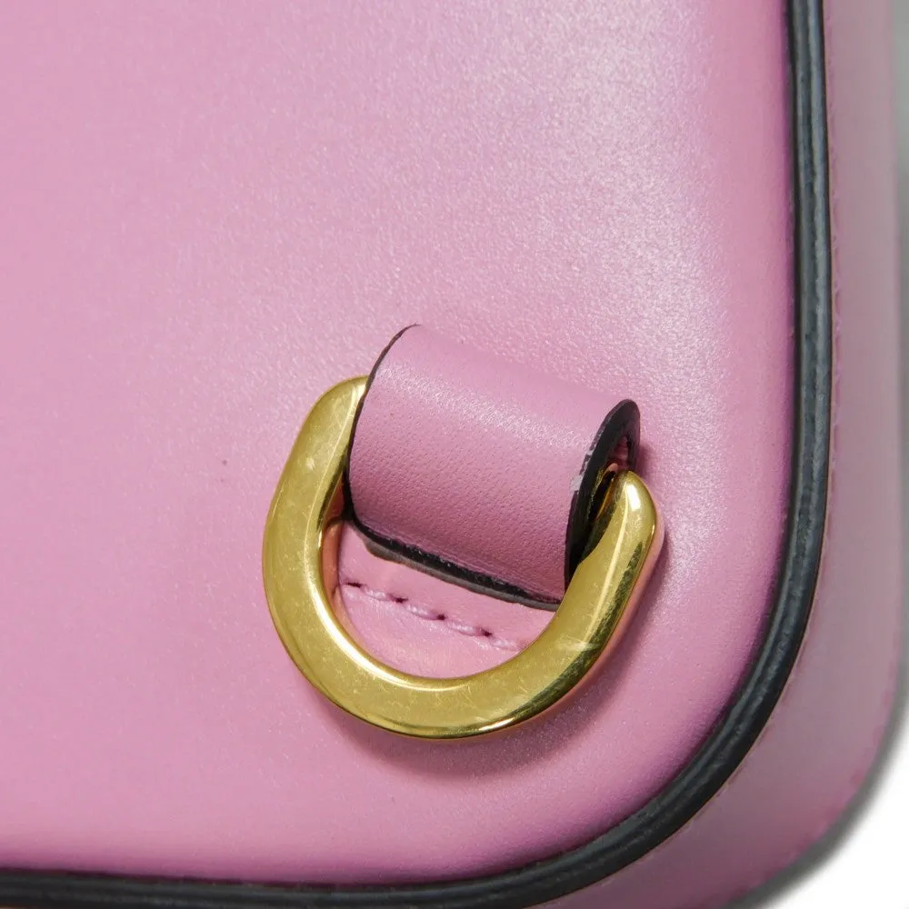 GUCCI Handbag 702106 UZY0T 5814 Smooth Calfskin Leather pink Bamboo Mini Shoulder Bag