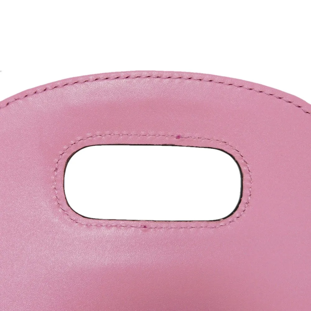 GUCCI Handbag 702106 UZY0T 5814 Smooth Calfskin Leather pink Bamboo Mini Shoulder Bag
