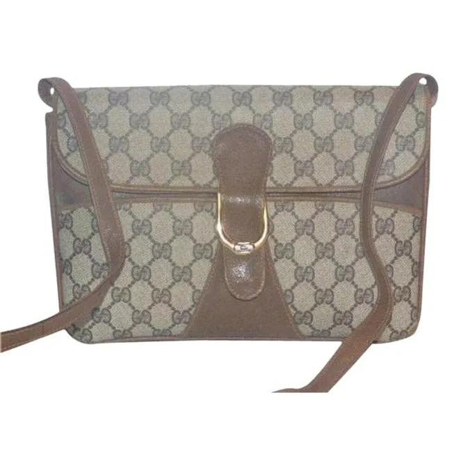 Gucci Horsebit Clutch Guccissima Print Two Way Style Brown Gg Leather Shoulder Bag