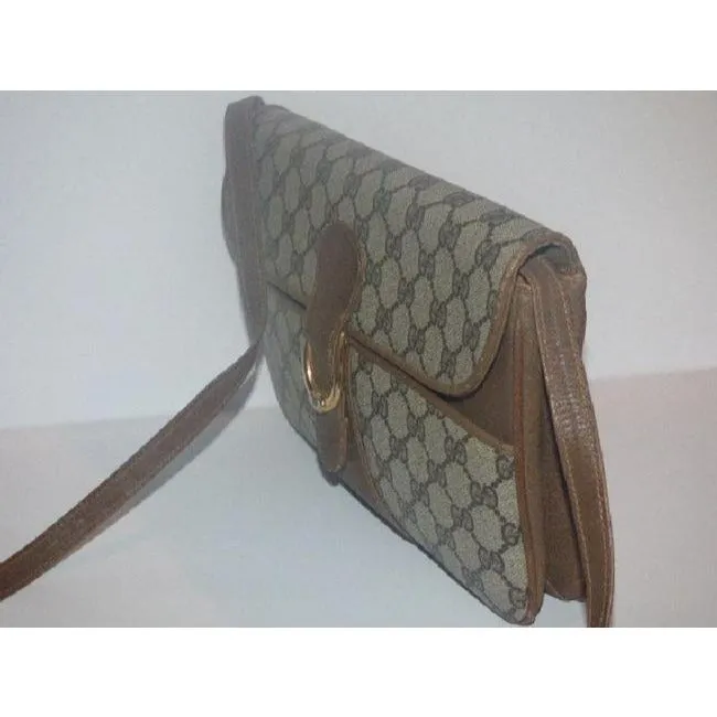 Gucci Horsebit Clutch Guccissima Print Two Way Style Brown Gg Leather Shoulder Bag