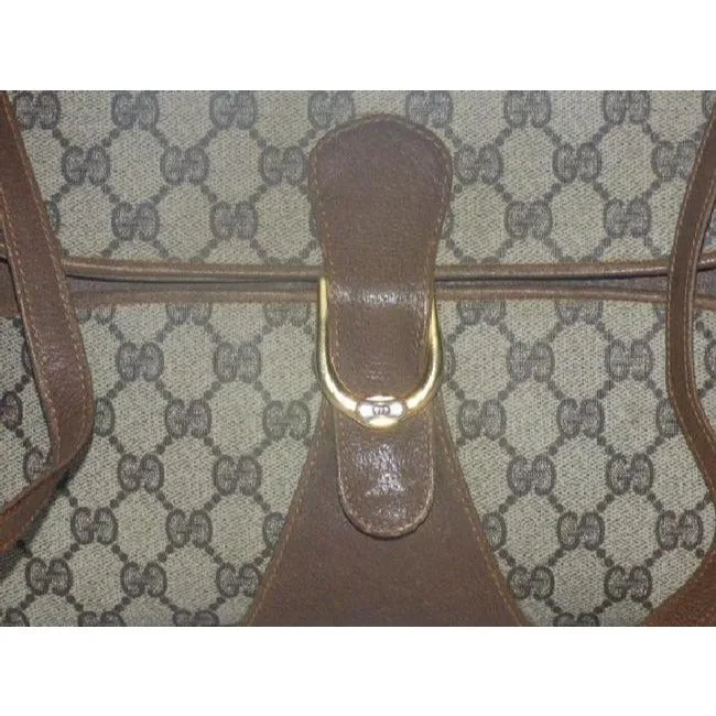 Gucci Horsebit Clutch Guccissima Print Two Way Style Brown Gg Leather Shoulder Bag