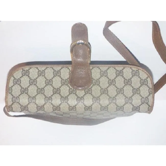 Gucci Horsebit Clutch Guccissima Print Two Way Style Brown Gg Leather Shoulder Bag