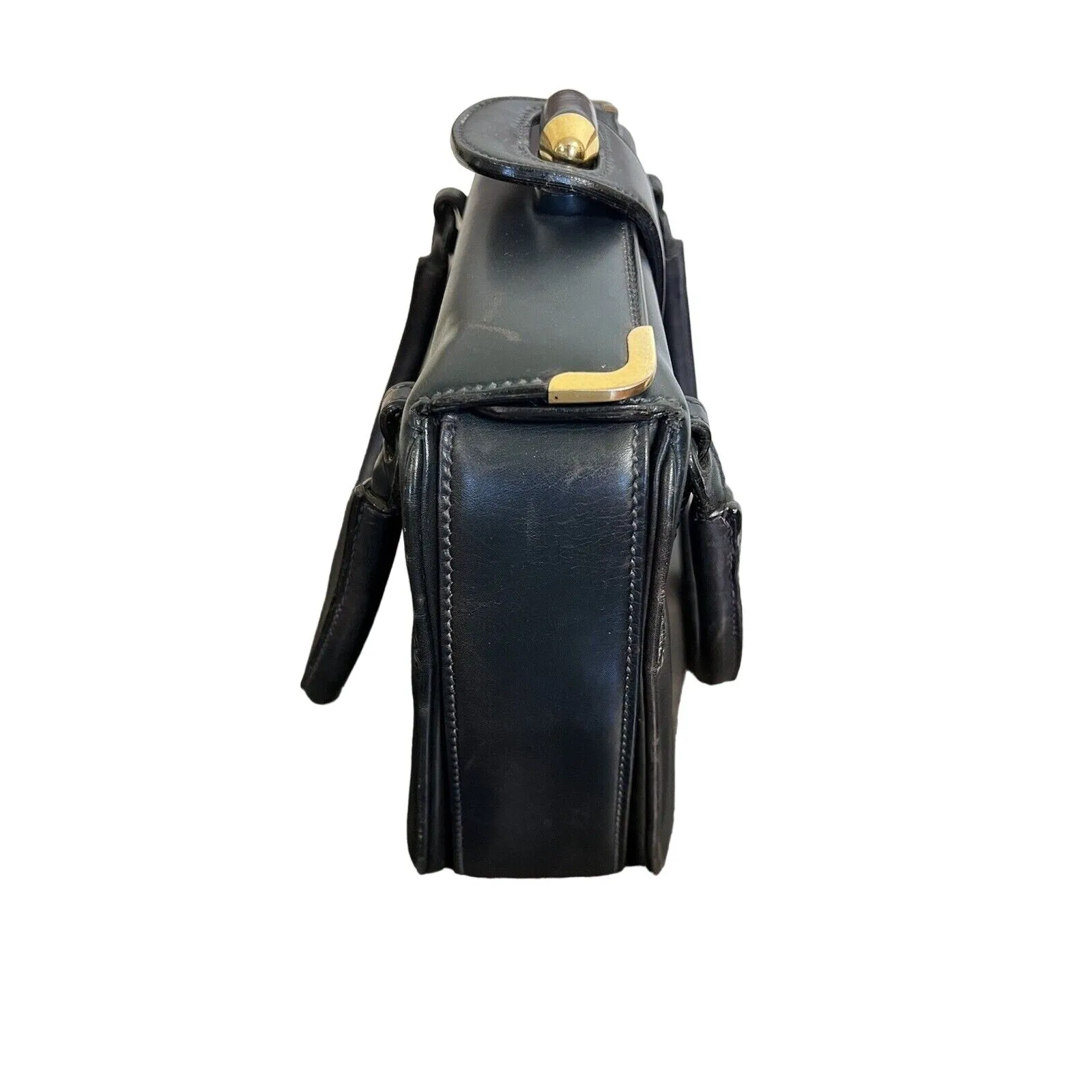 Gucci, navy leather shoulder bag satchel