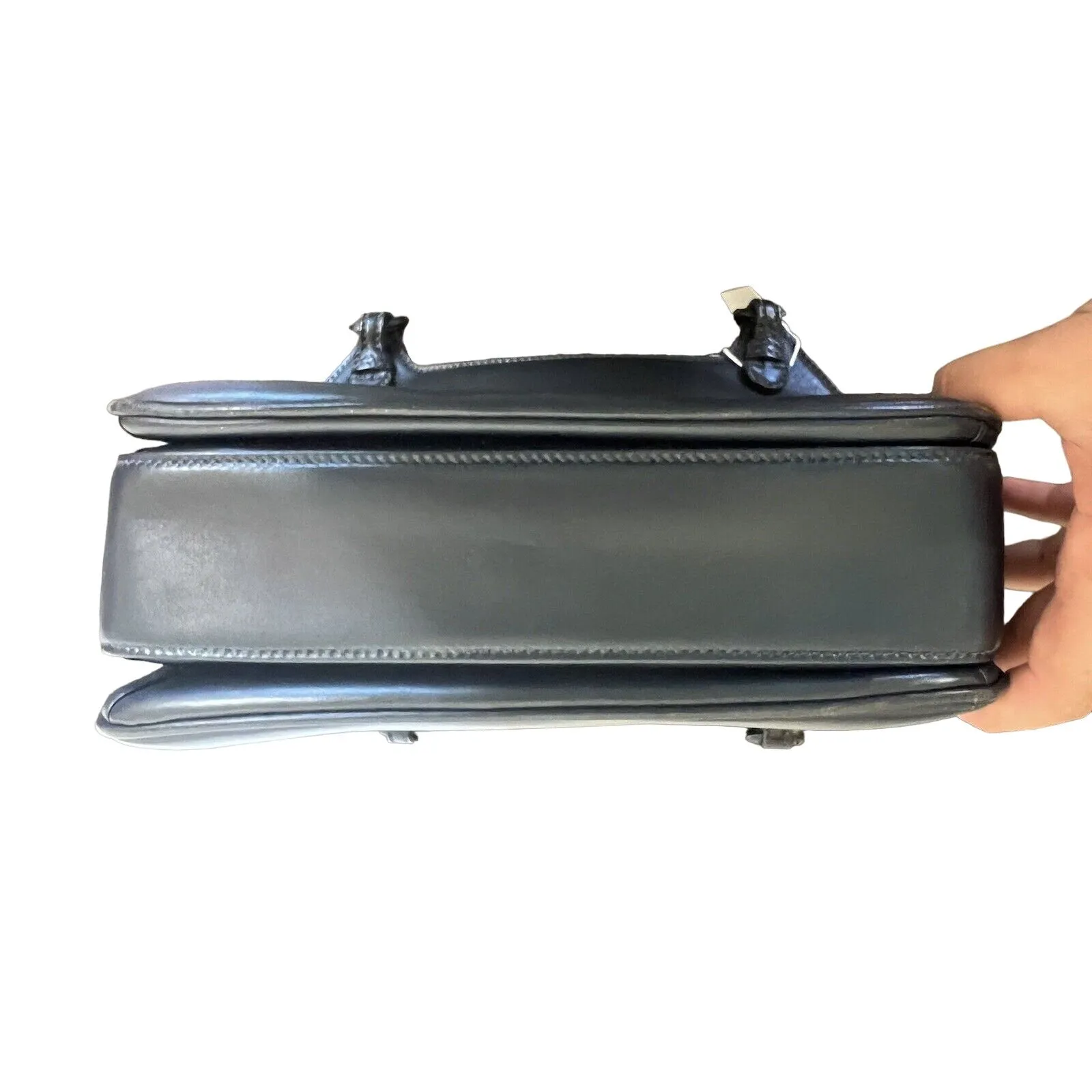 Gucci, navy leather shoulder bag satchel