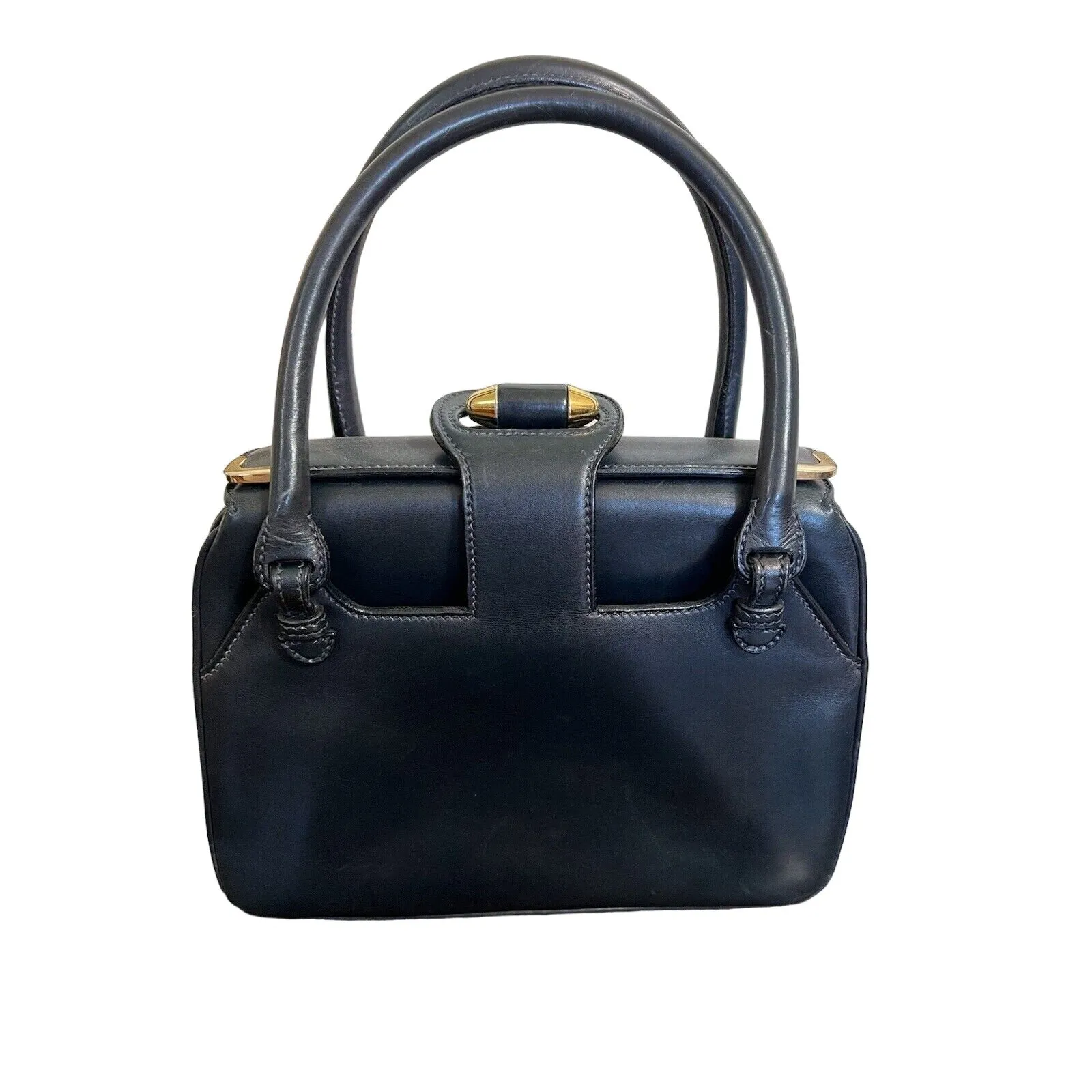Gucci, navy leather shoulder bag satchel