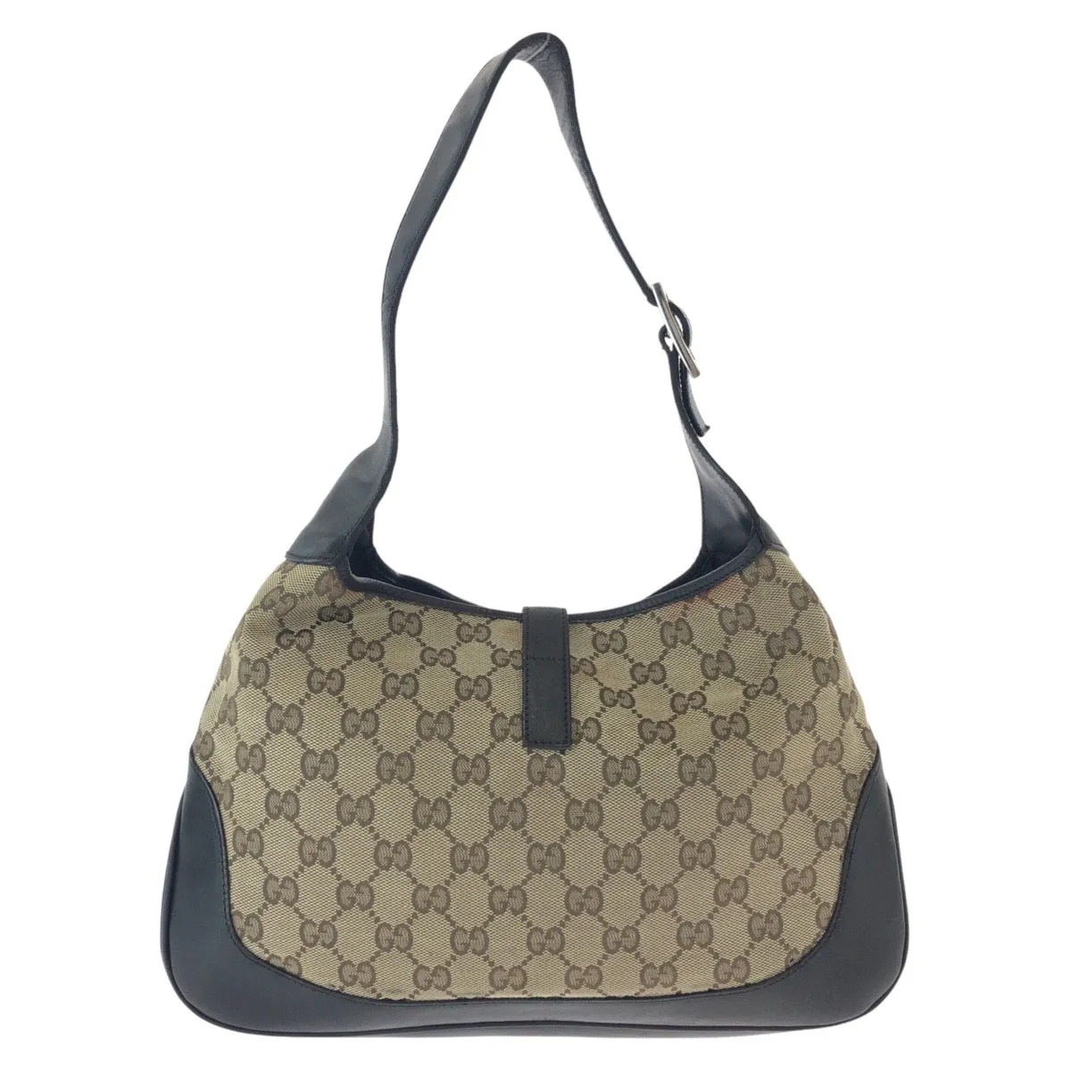 GUCCI Shoulder Bag 001 3306 GG canvas, leather Brown Jackie Shelly Line Women Used