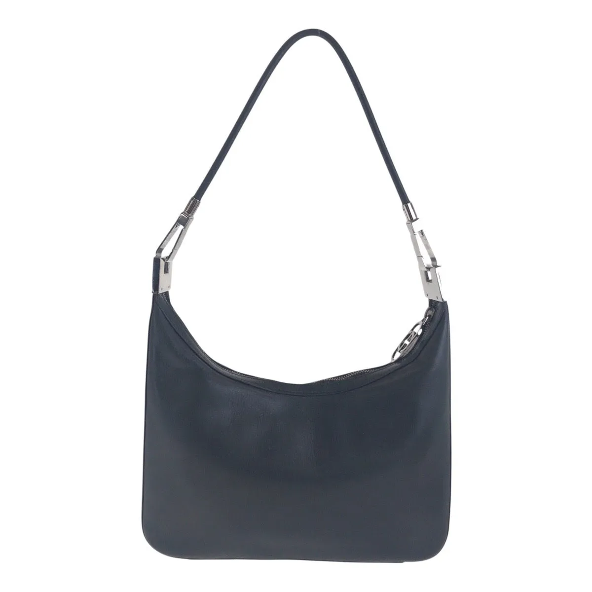 GUCCI Shoulder Bag 001 3812 leather Black SilverMetal Women Used