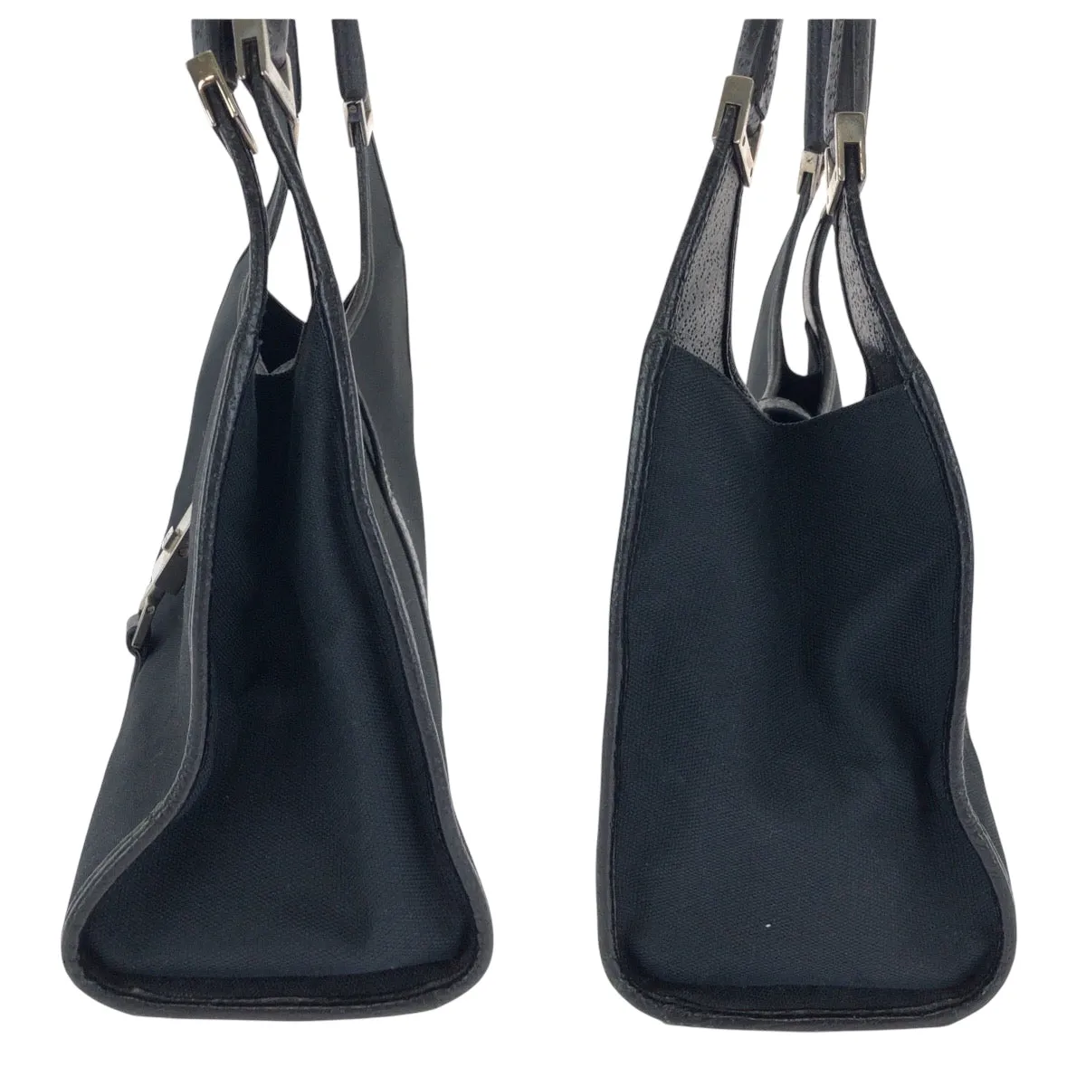 GUCCI Shoulder Bag 002 1067 GG canvas Black SilverMetal Hobo One Shoulder Bag Jackie Women Used