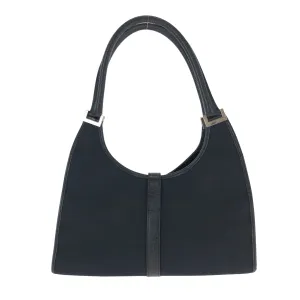 GUCCI Shoulder Bag 002 1067 GG canvas Black SilverMetal Hobo One Shoulder Bag Jackie Women Used