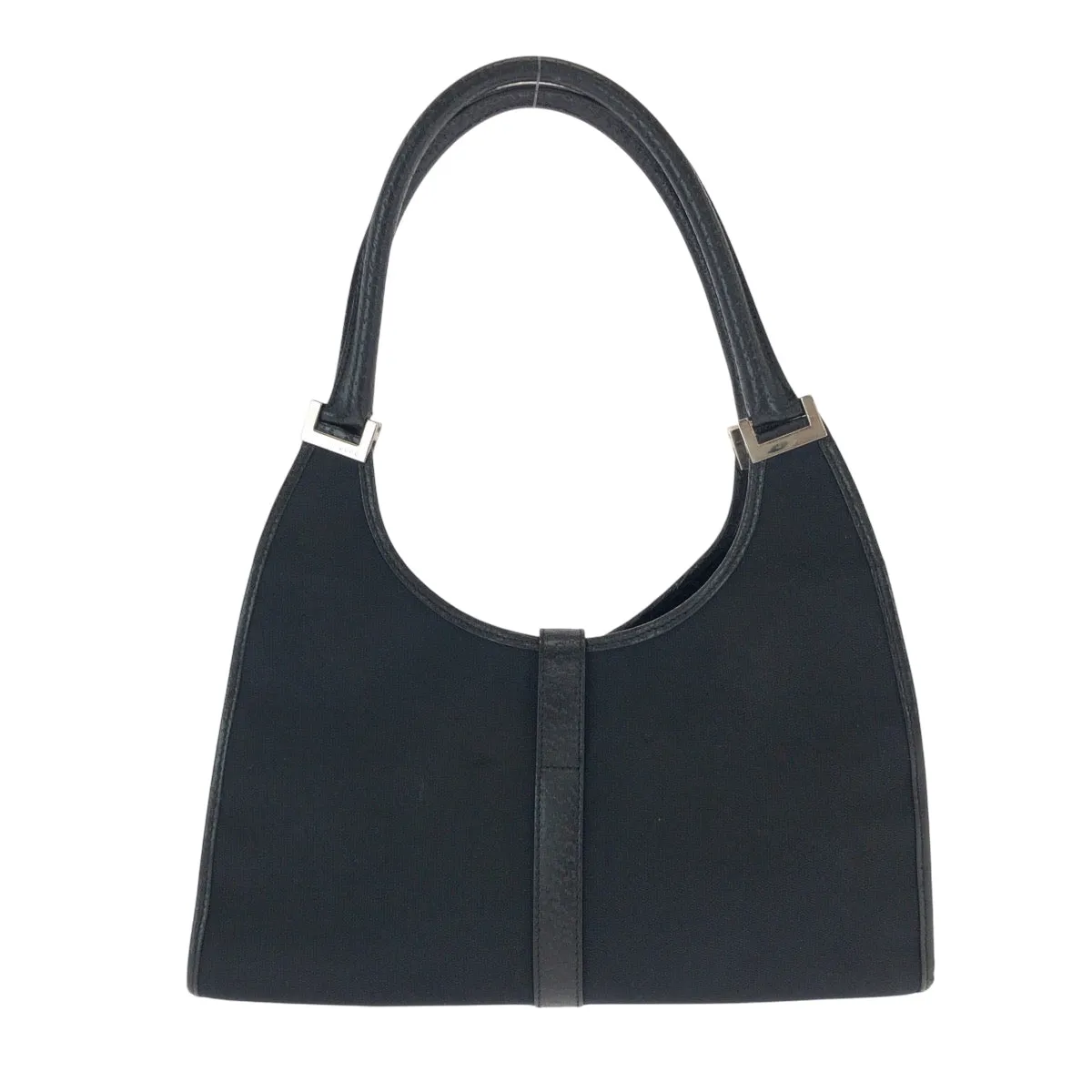 GUCCI Shoulder Bag 002 1067 GG canvas Black SilverMetal Hobo One Shoulder Bag Jackie Women Used
