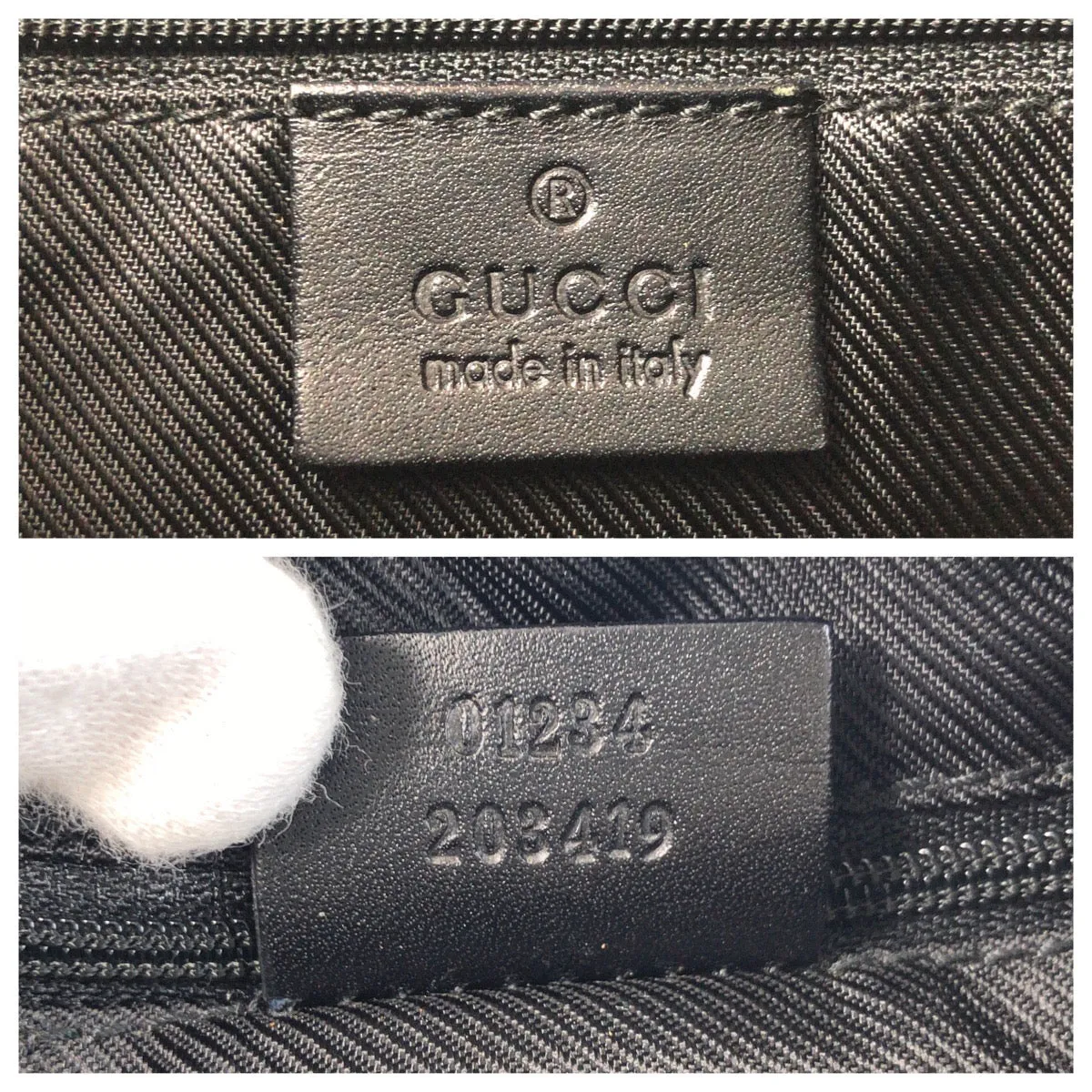 GUCCI Shoulder Bag 01234 GG canvas, leather Black black Women Used
