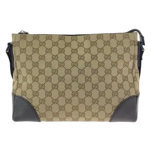 GUCCI Shoulder Bag 114273 GG canvas, leather Beige brown Crossbody Shoulder Bag Women Used