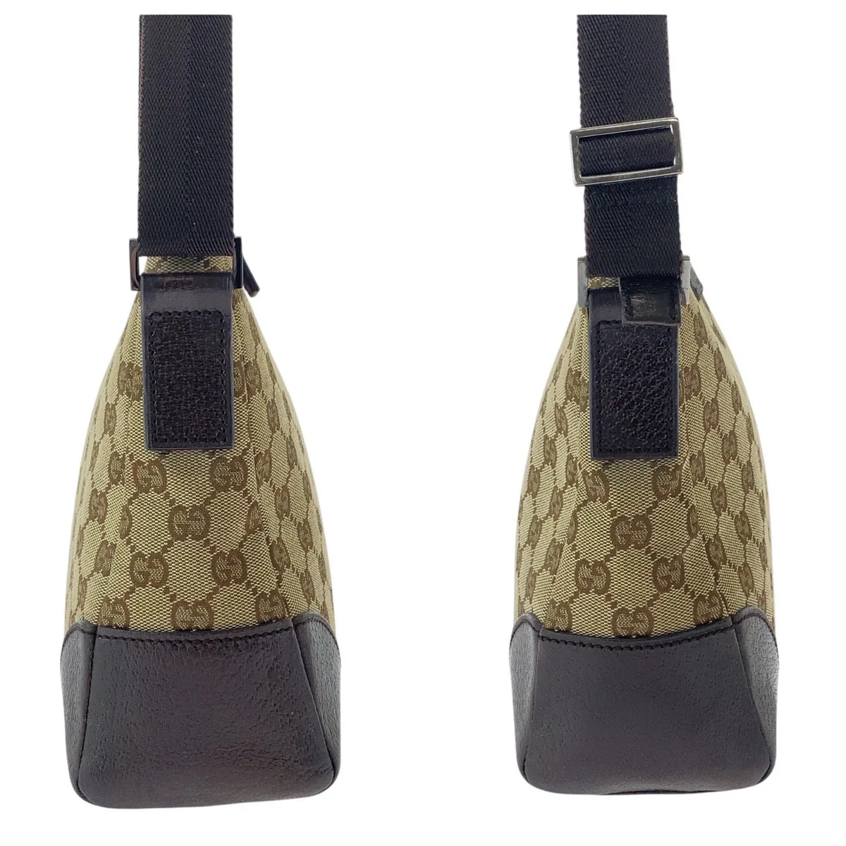 GUCCI Shoulder Bag 114273 GG canvas, leather Beige brown Crossbody Shoulder Bag Women Used