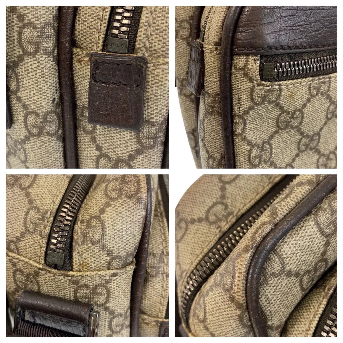 GUCCI Shoulder Bag 114531 GG Supreme canvas, leather Brown Silver Metal Crossbody Shoulder Bag Pochette Women Used