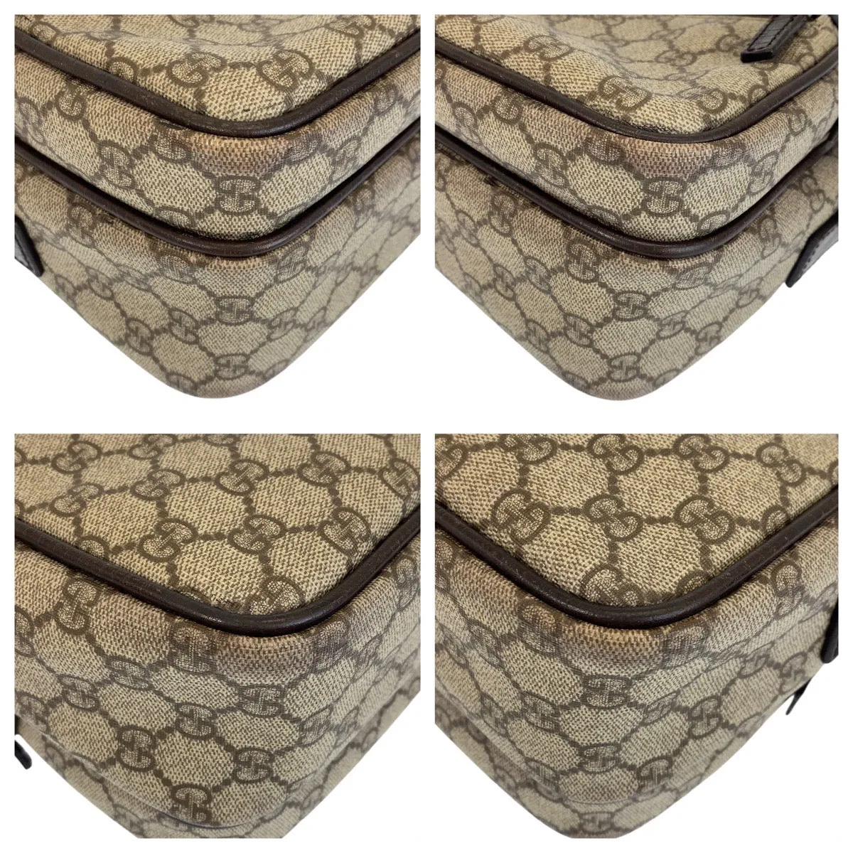GUCCI Shoulder Bag 114531 GG Supreme canvas, leather Brown Silver Metal Crossbody Shoulder Bag Pochette Women Used