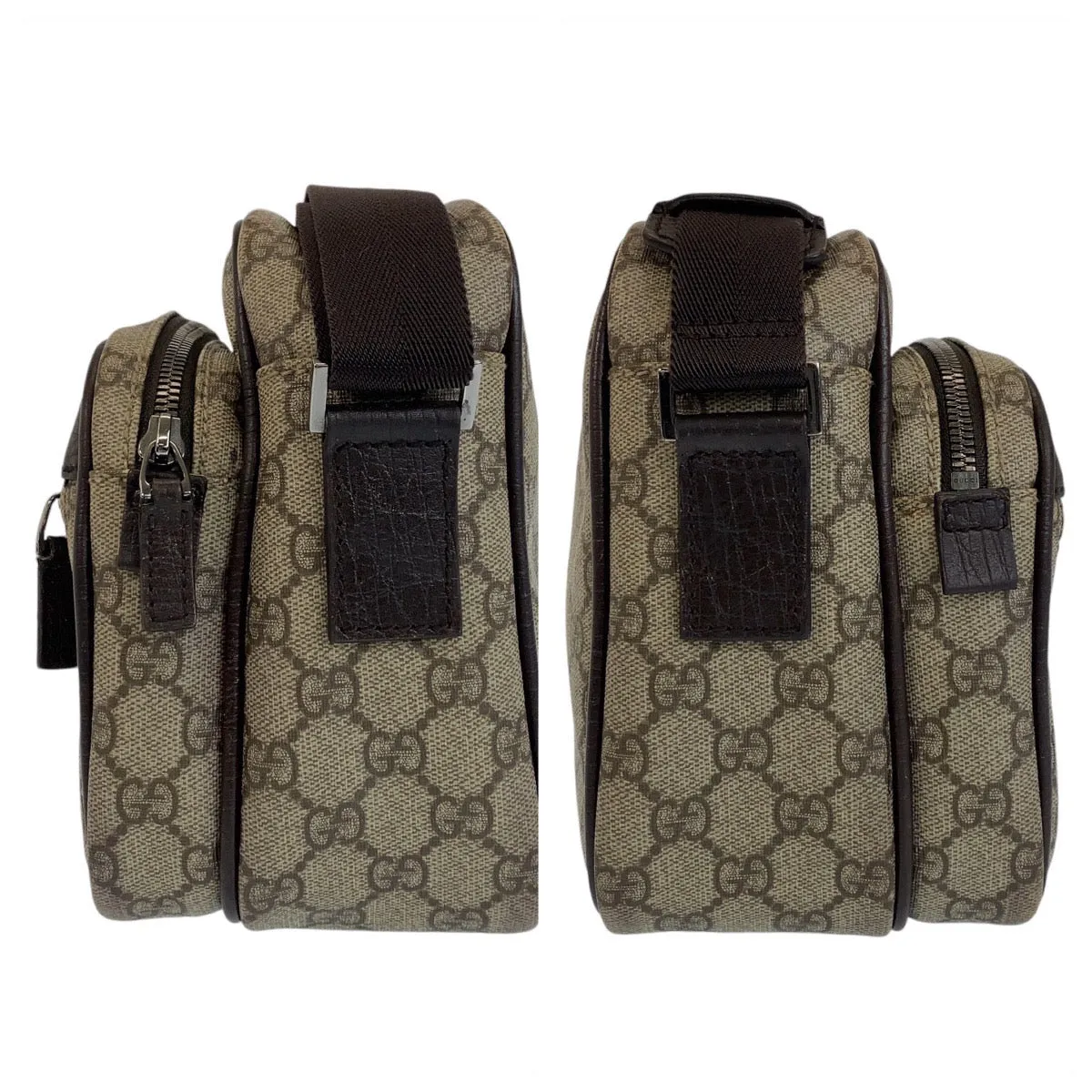 GUCCI Shoulder Bag 114531 GG Supreme canvas, leather Brown Silver Metal Crossbody Shoulder Bag Pochette Women Used